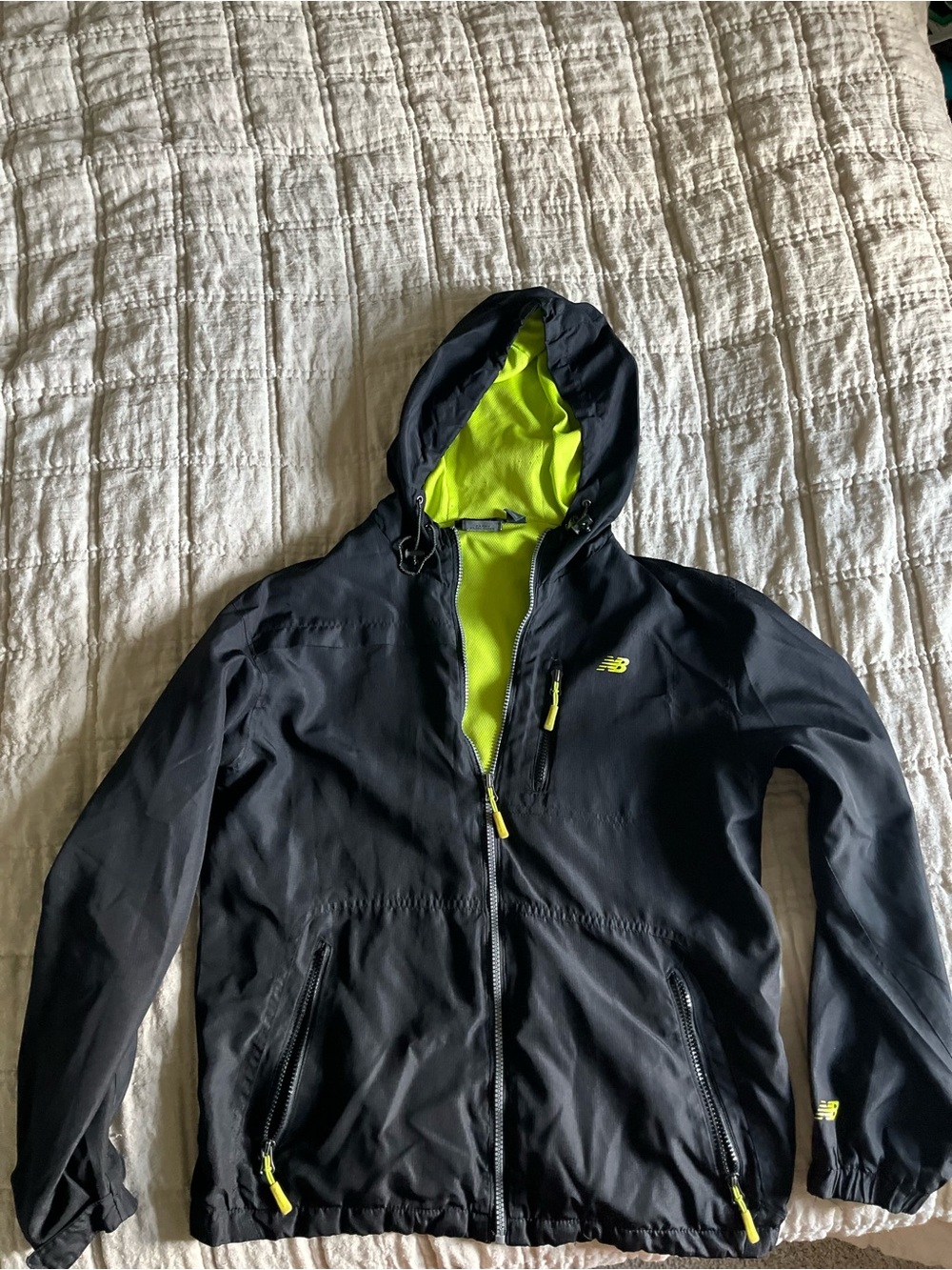 New Balance Windbreaker Jacket with Lime Lining